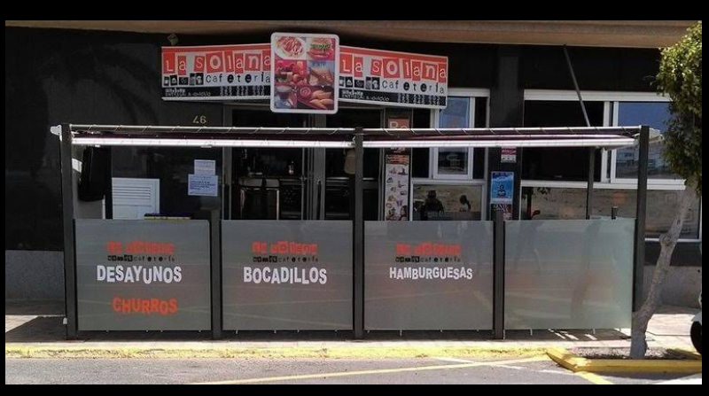 Fachada Cafetería La Solana